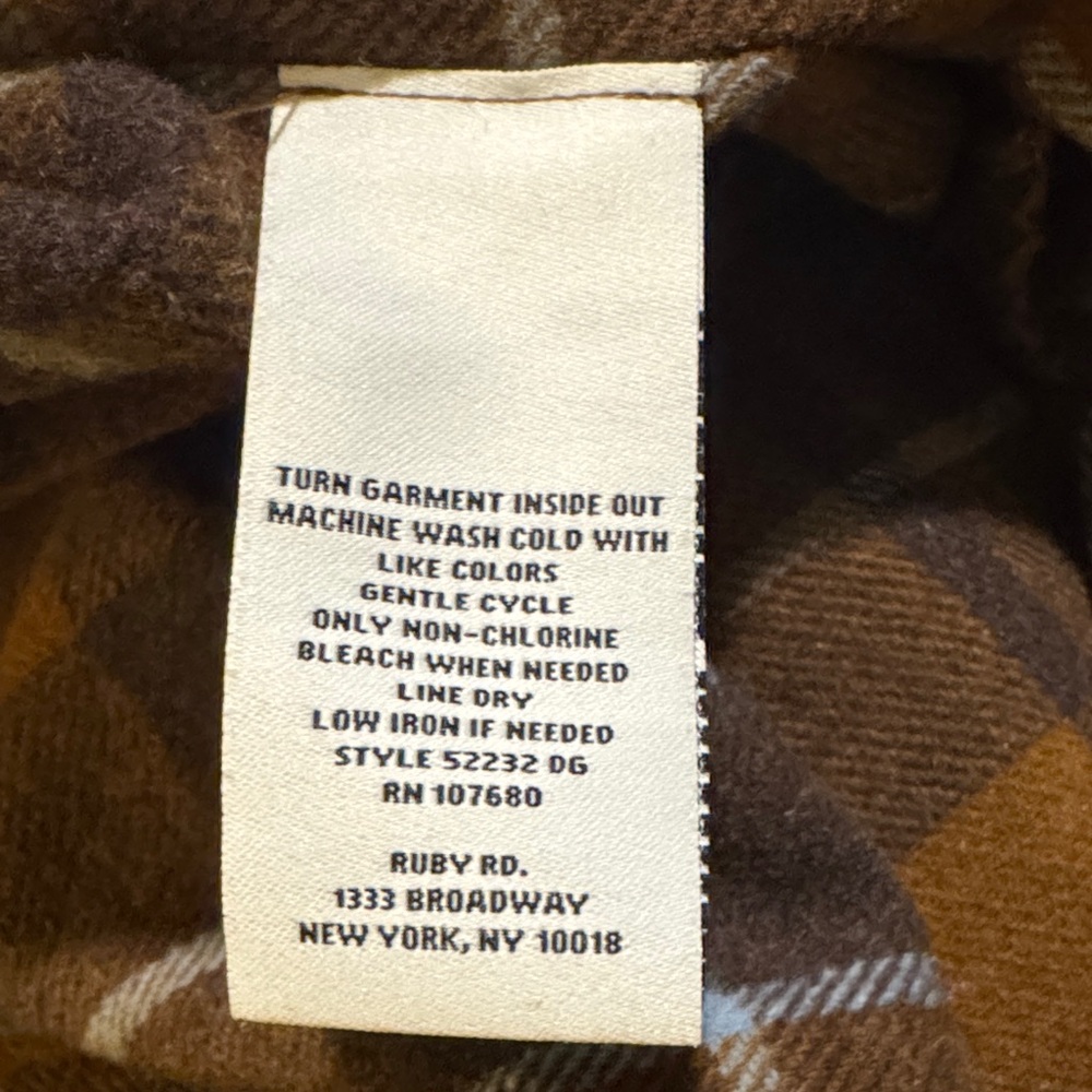 Ruby Rd. Brown Plaid Poncho - Perfectly Classy for Cold Weather! OS - Picture 7 of 7
